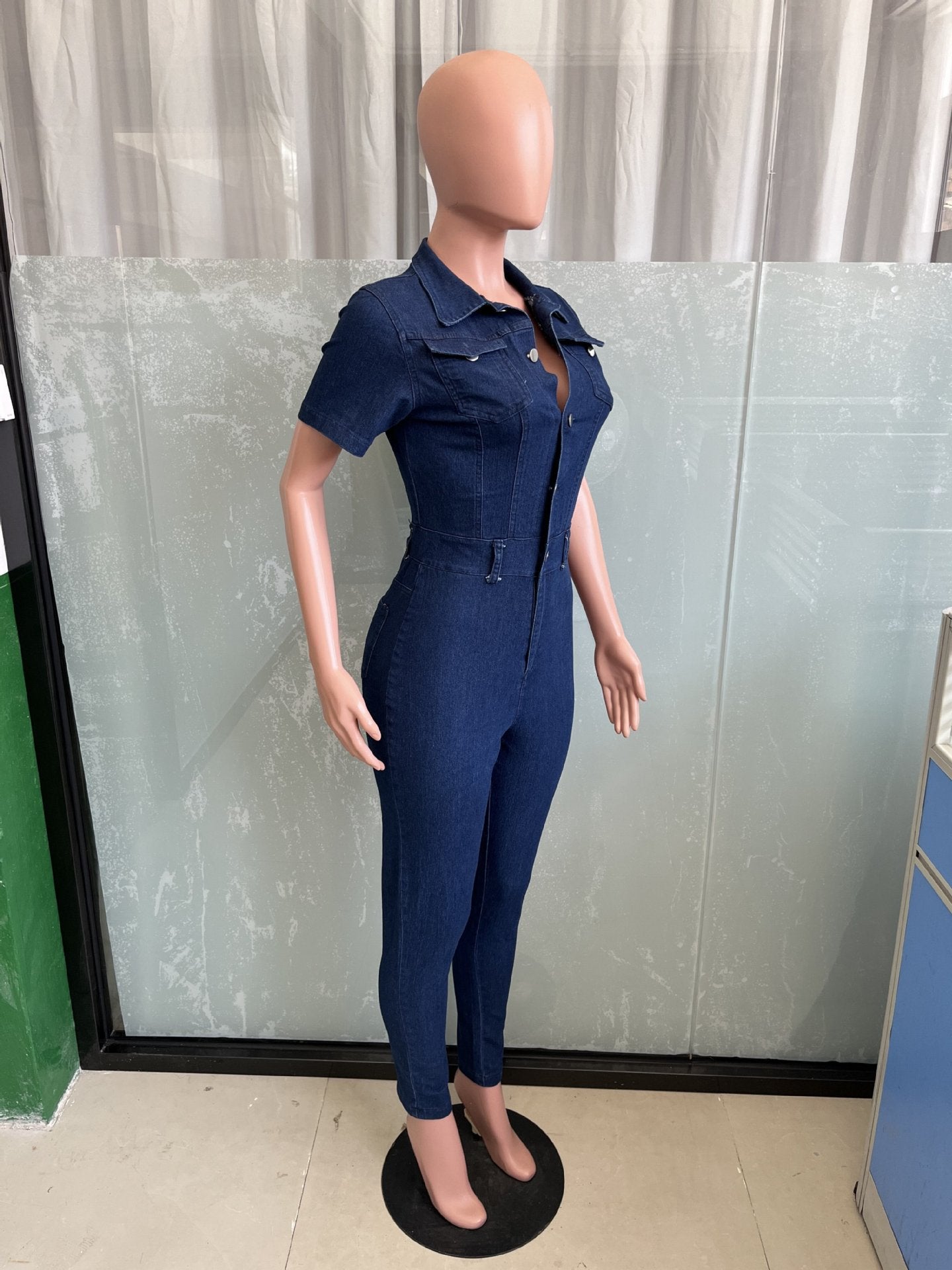 Women Sexy Denim Jumpsuit 17