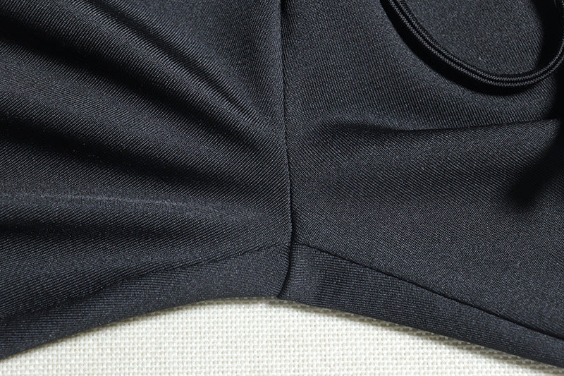 Women Solid Casual Mesh Patchwork Long Sleeve Top and Pants Two-piece Set 11