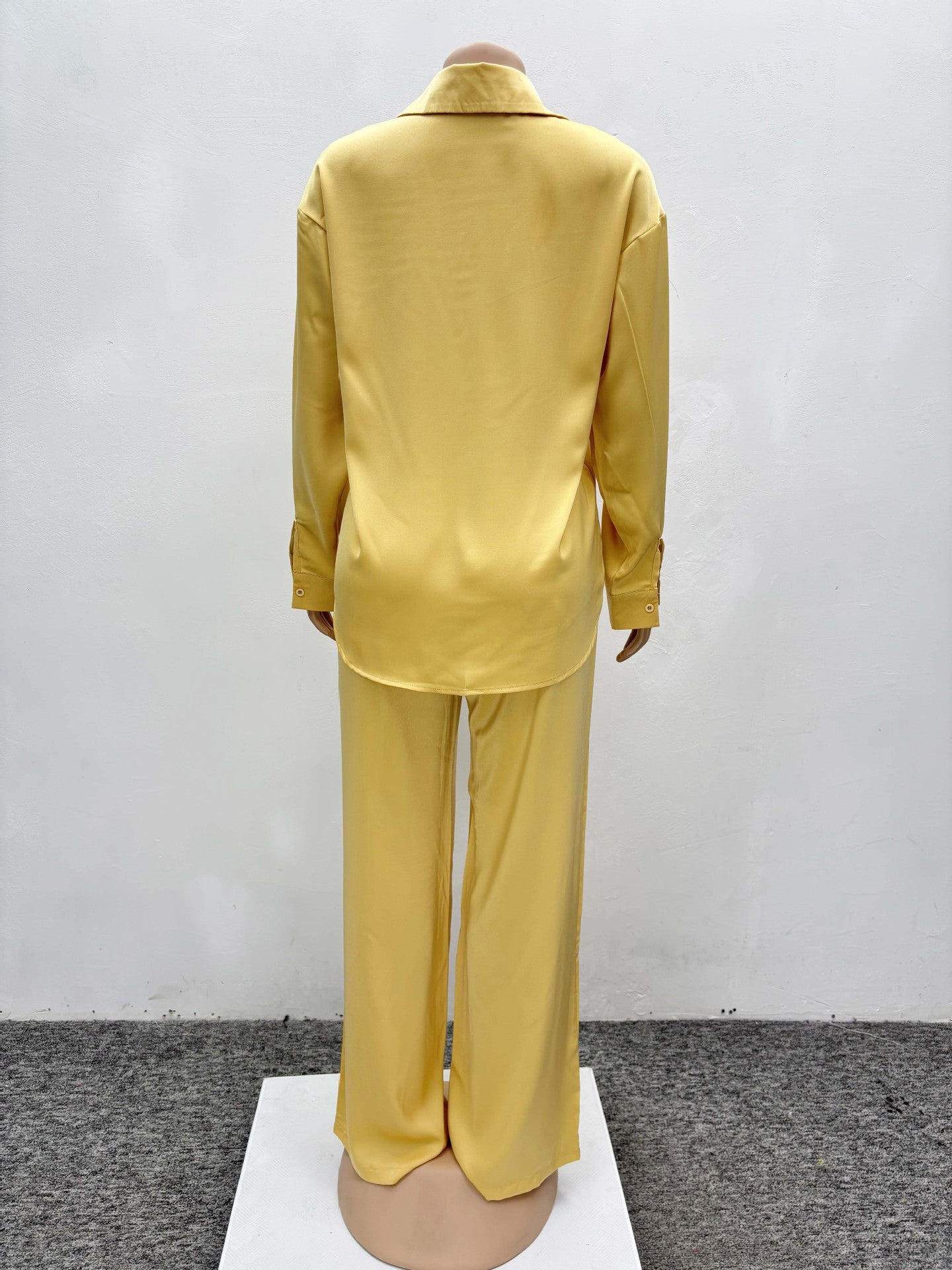 Plus Size Women African Casual Long Sleeve Shirt Pants Two-piece Set 5