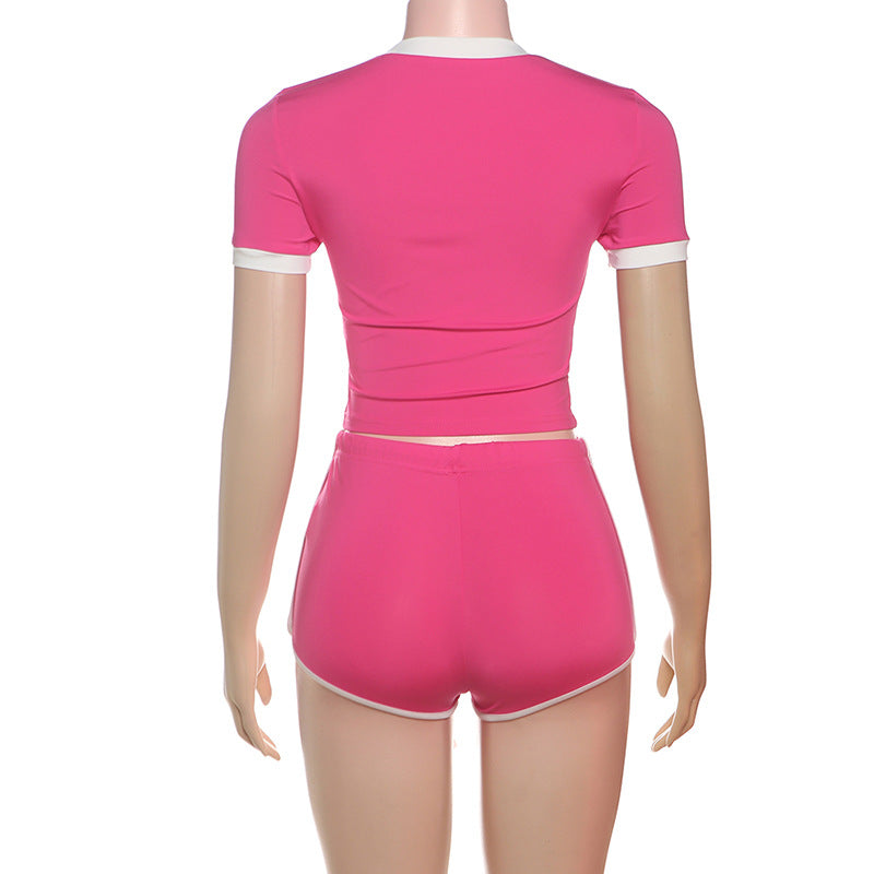 Women Style printed Crop Top and shorts two-piece set 16