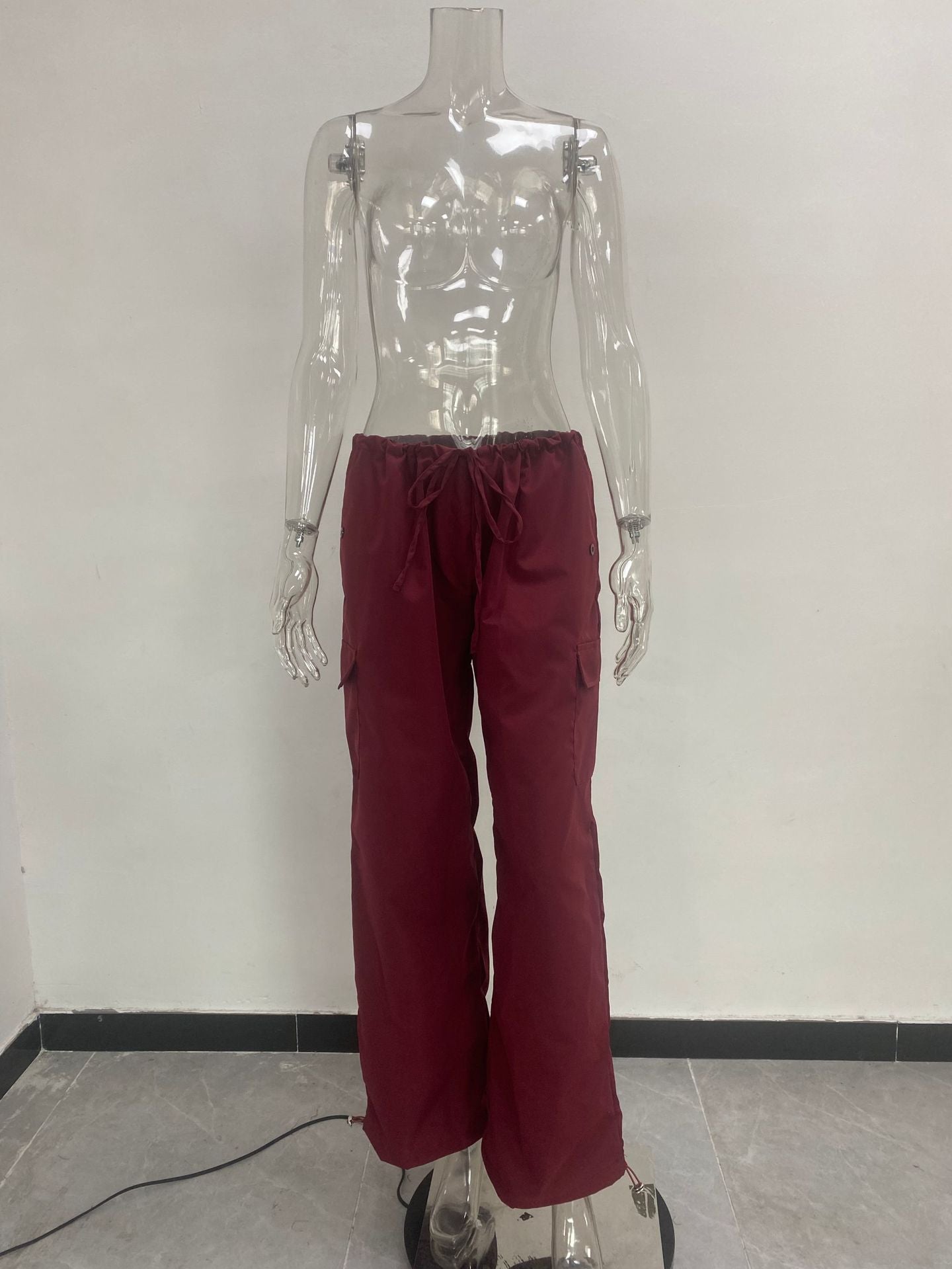 Street Loose Cargo Pants Autumn Fashion Casual Low Waist Plus Size Slim Fit Trousers 28