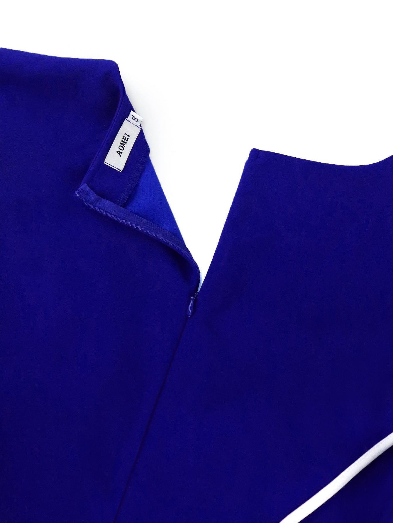 Plus-Size Contrast Flower Ruffle Sleeve Elegant Chic Formal Party Dress 19