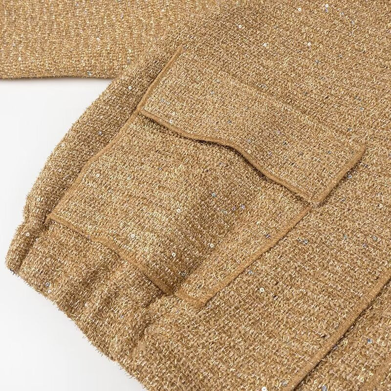 Autumn Women's Stand Collar Sequined Jacket 20