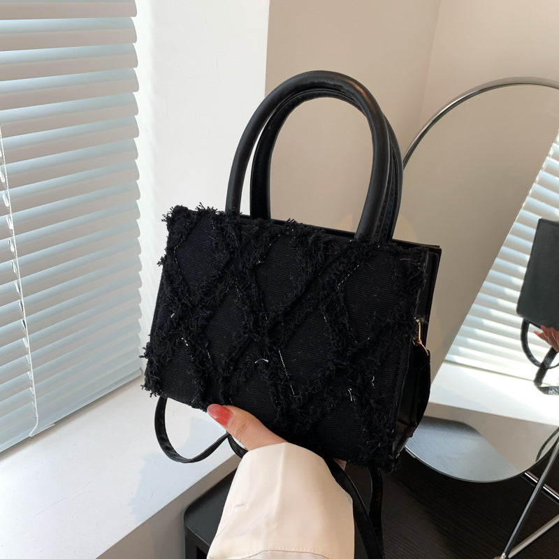 Women Summer Diamond Handbag Single Shoulder Crossbody Small Square Bag