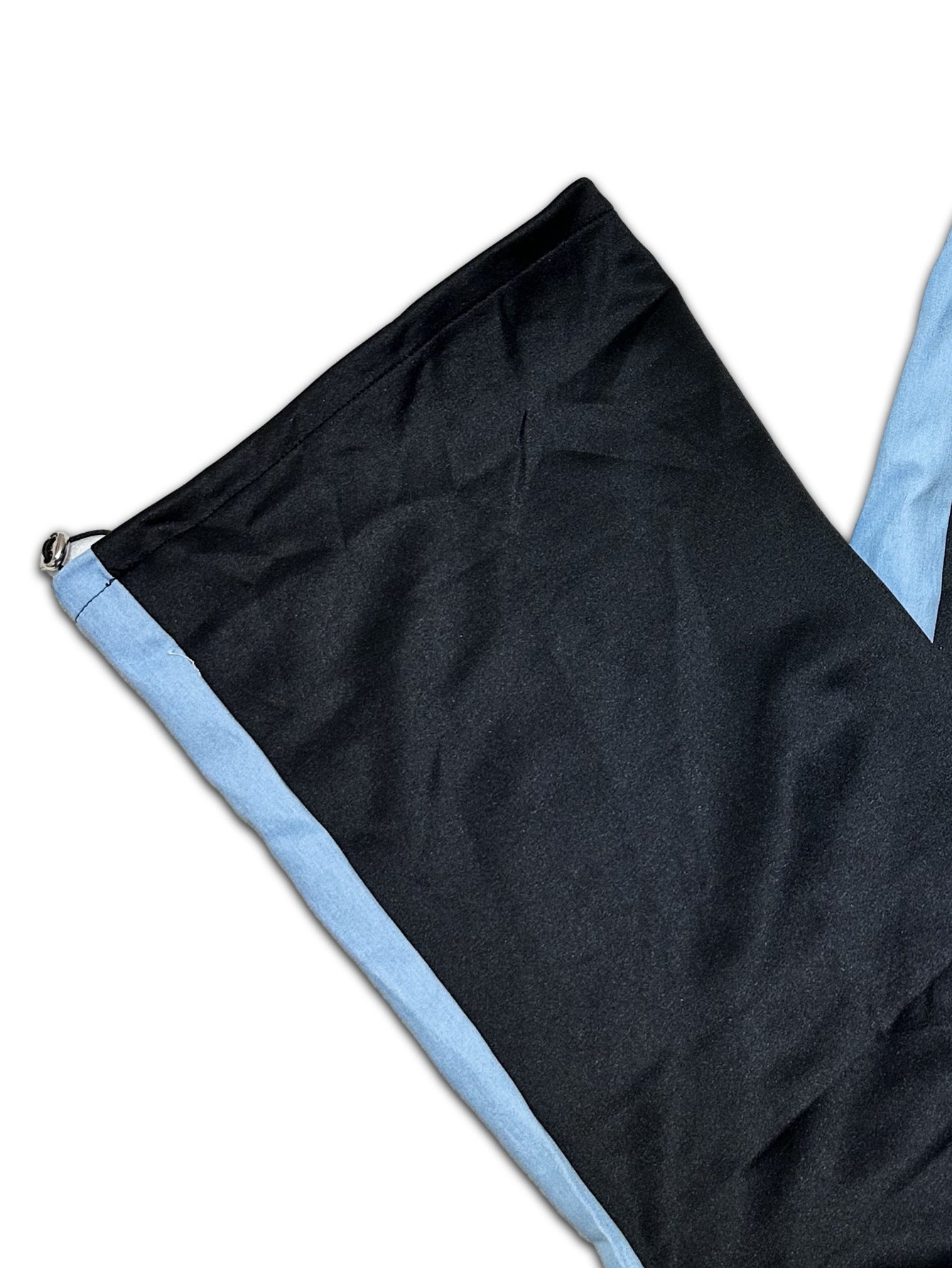 Women's Casual Fashion Hoodies Denim Patchwork Hooded Top and Pants Two-Piece Set 8