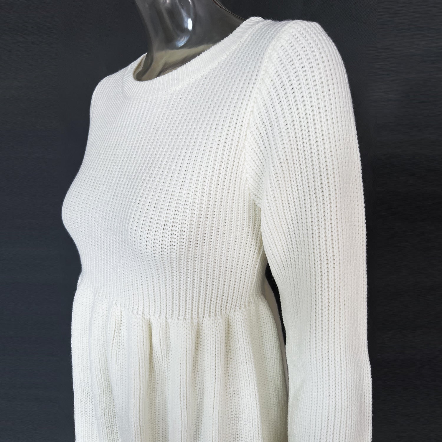 Autumn And Winter Women's Solid Color Sweater Dress 22