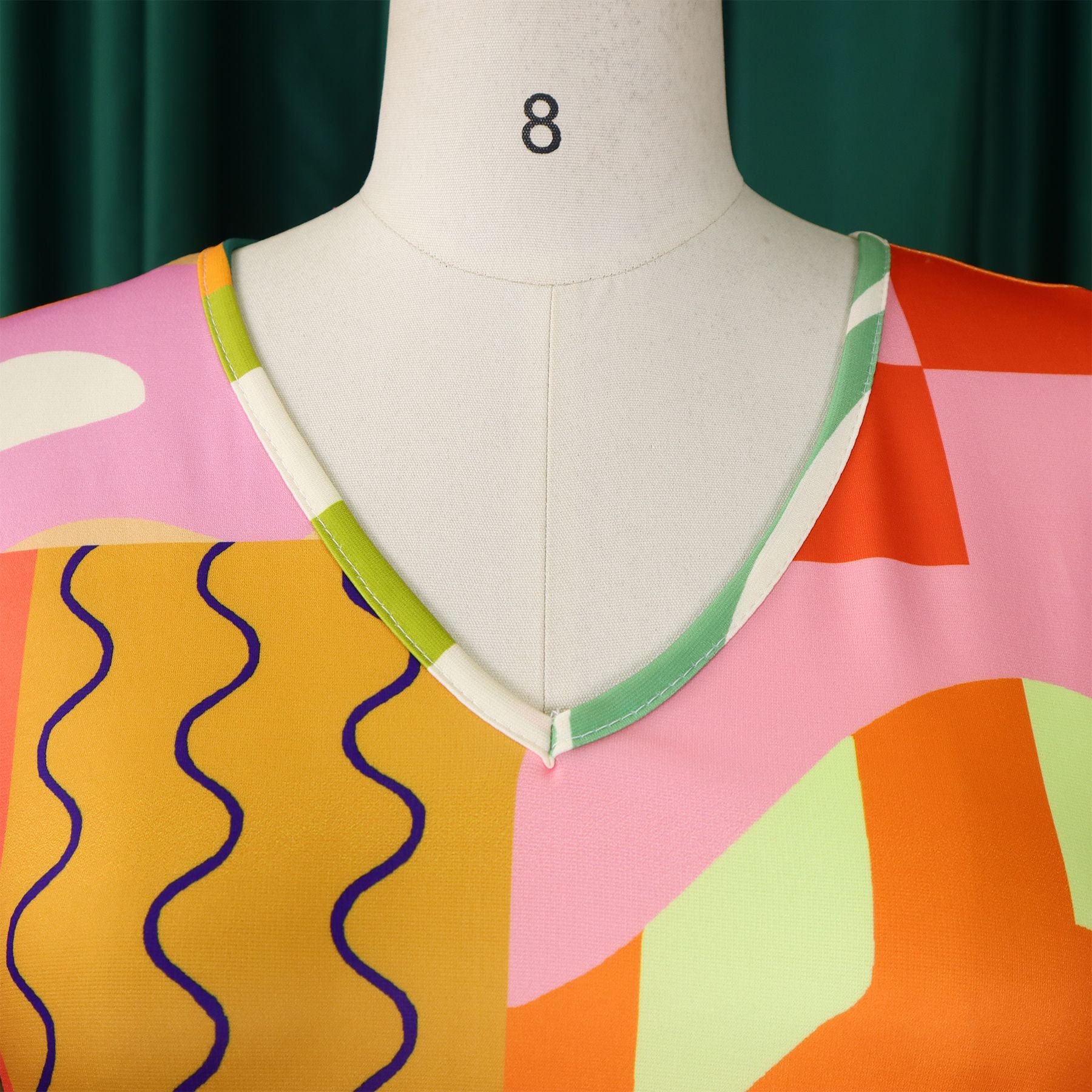 Summer Fashion Chic Women's Belt Print African Plus Size Midi Dress 14