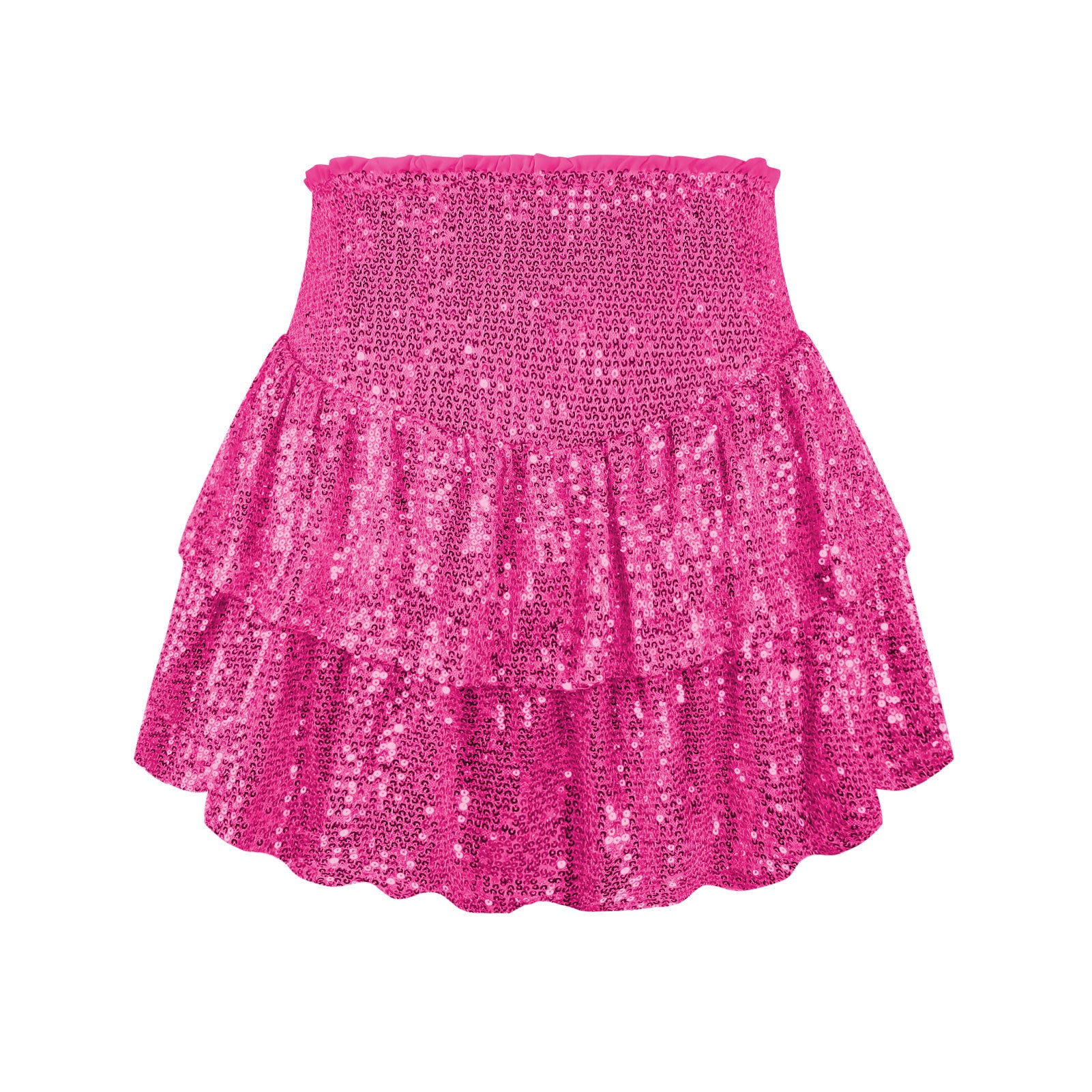 Women Fall Sexy Sequined Pleated Mini Skirt 26
