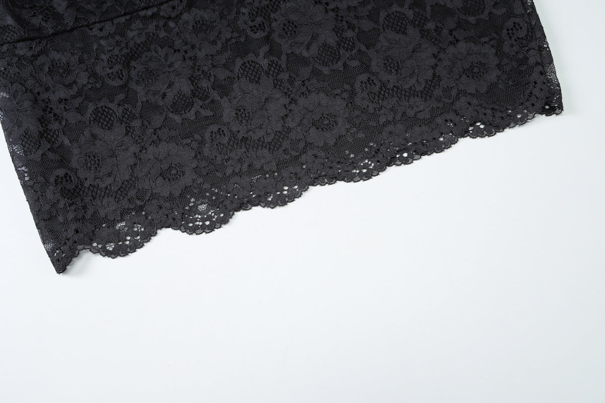 Women Sexy See-Through Lace Bodycon Dress 14