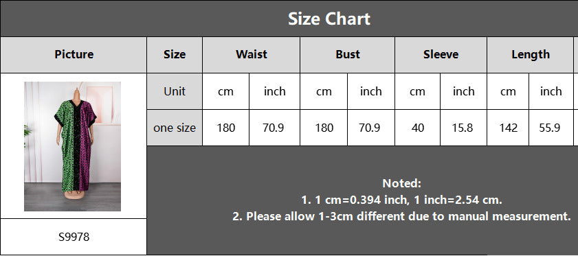 Africa Plus Size Women's Sequin Patchwork Printed Loose Dress 9