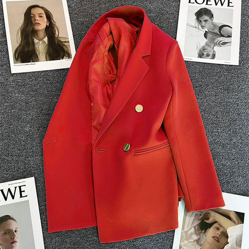 Women Solid Long Sleeve Blazer Jacket 5