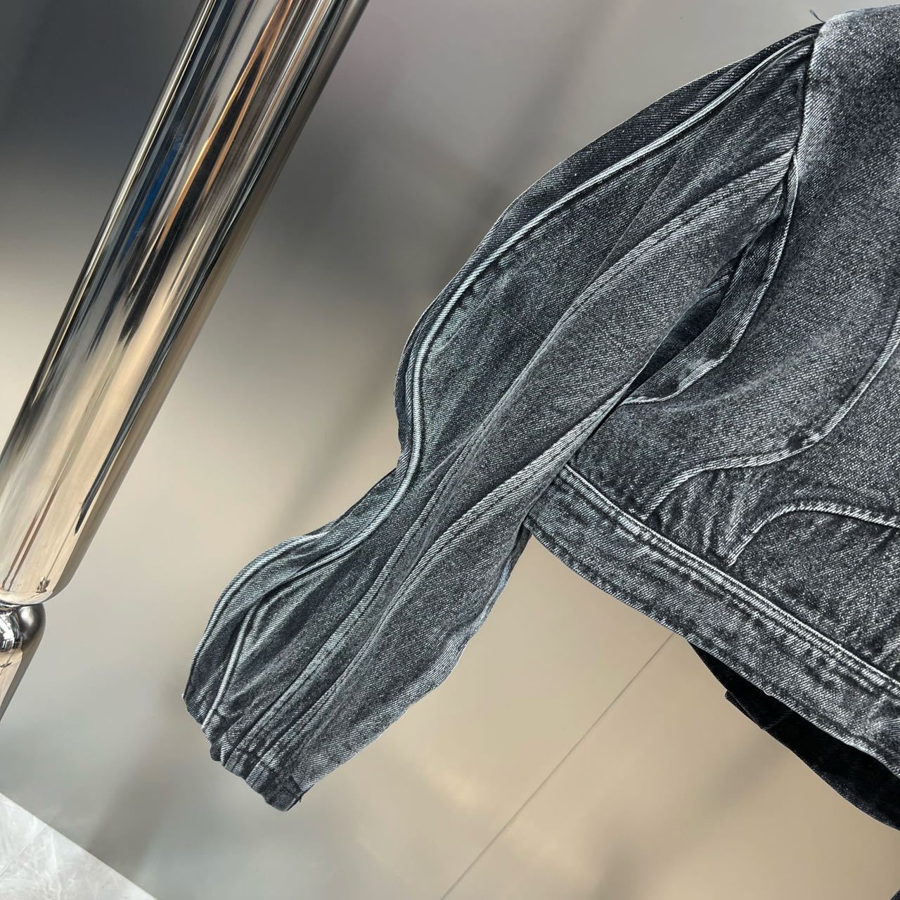 American Retro Top Autumn Turndown Collar Long Sleeve Denim Coat 4