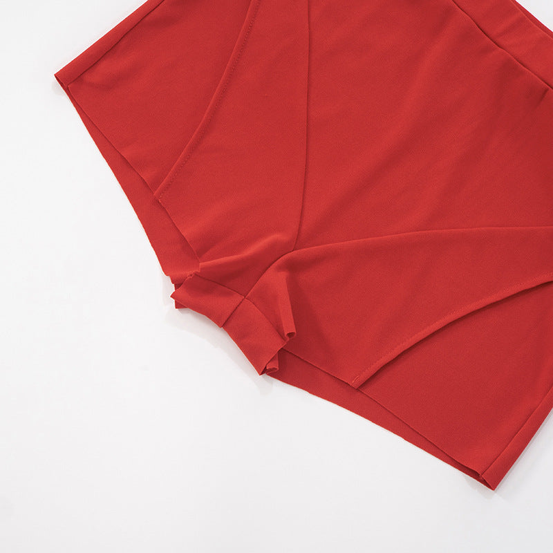 Women Summer Sexy Sport Sleeveless Zippered Tank Top with Shorts, Two-Piece Set 19