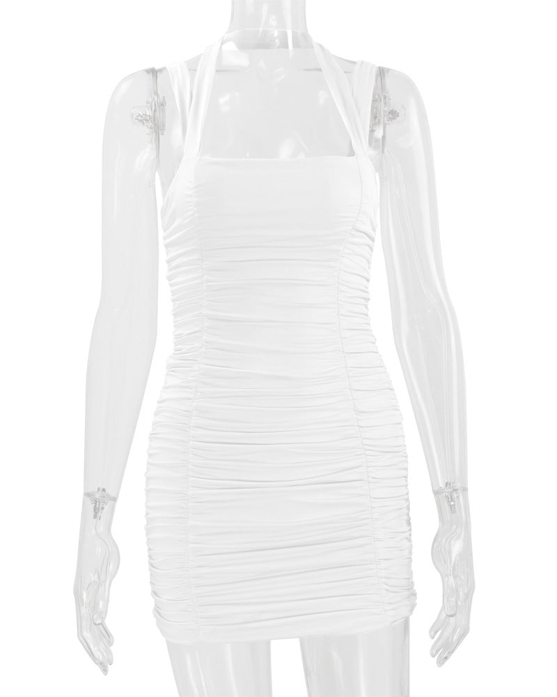 Women Sexy Backless Halter Neck Bodycon Dress 24