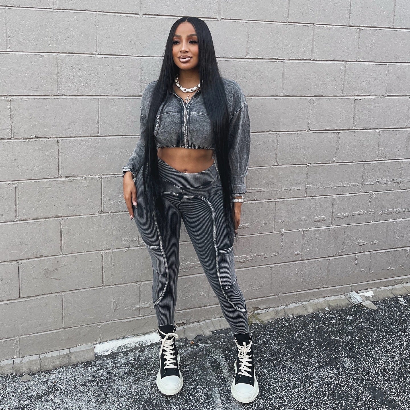 Women sports Top and Pant Casual Two Piece Set 3