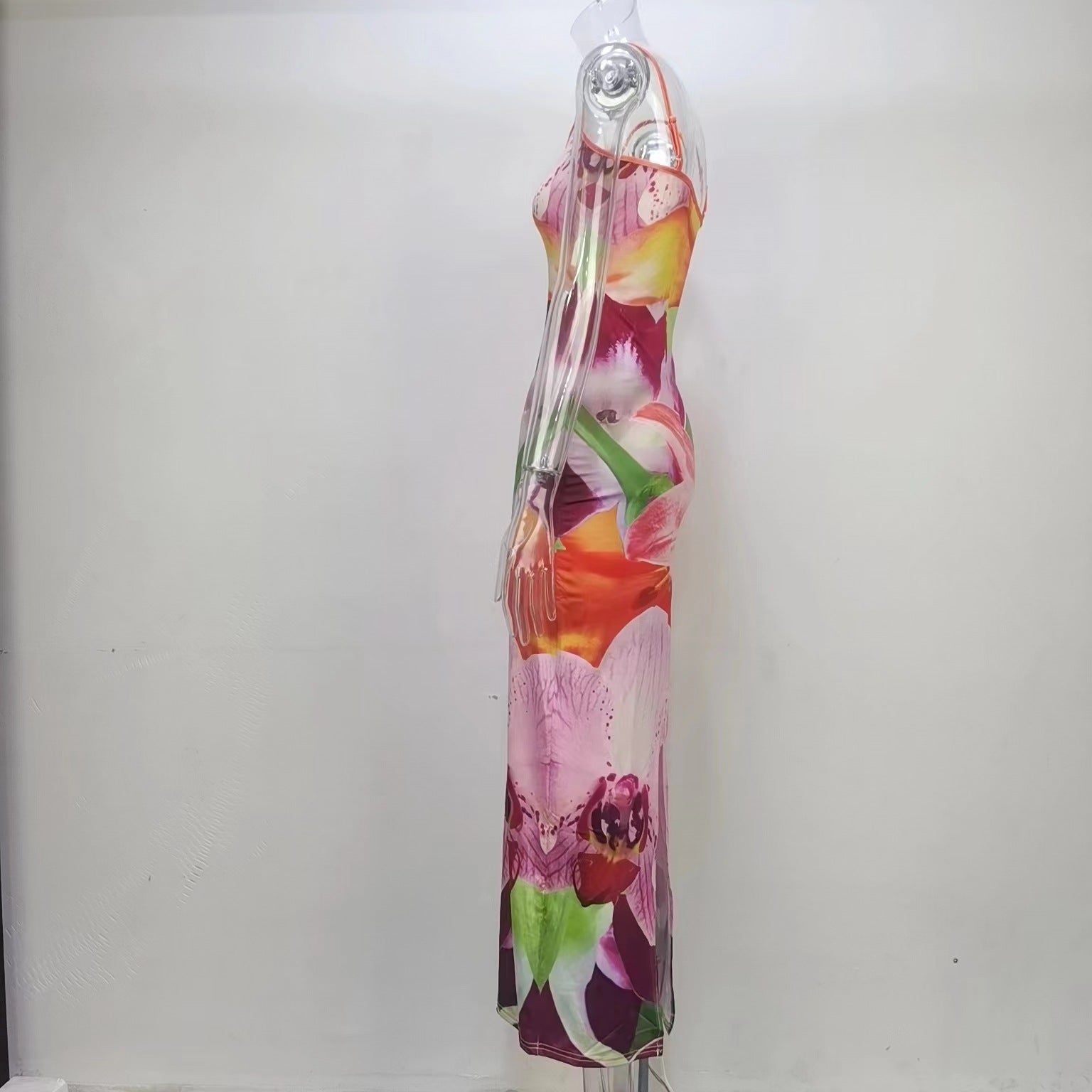 American Women's Summer Fashion And Sexy Low Back Slit Strap Dress 11