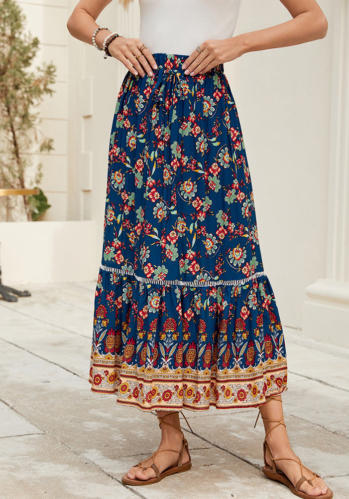 Women Print Bohemian Holidays Beach Skirt