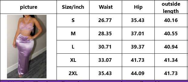 Women's Satin Slit Slim Skirt 15