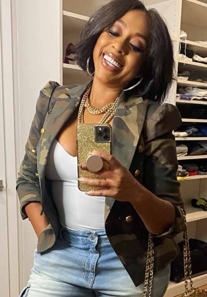 women's camouflage print blazer