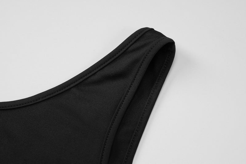 Women's Summer Fashion Solid Color Sleeveless Yoga Sports Tank Top Leggings Two Piece Set 12