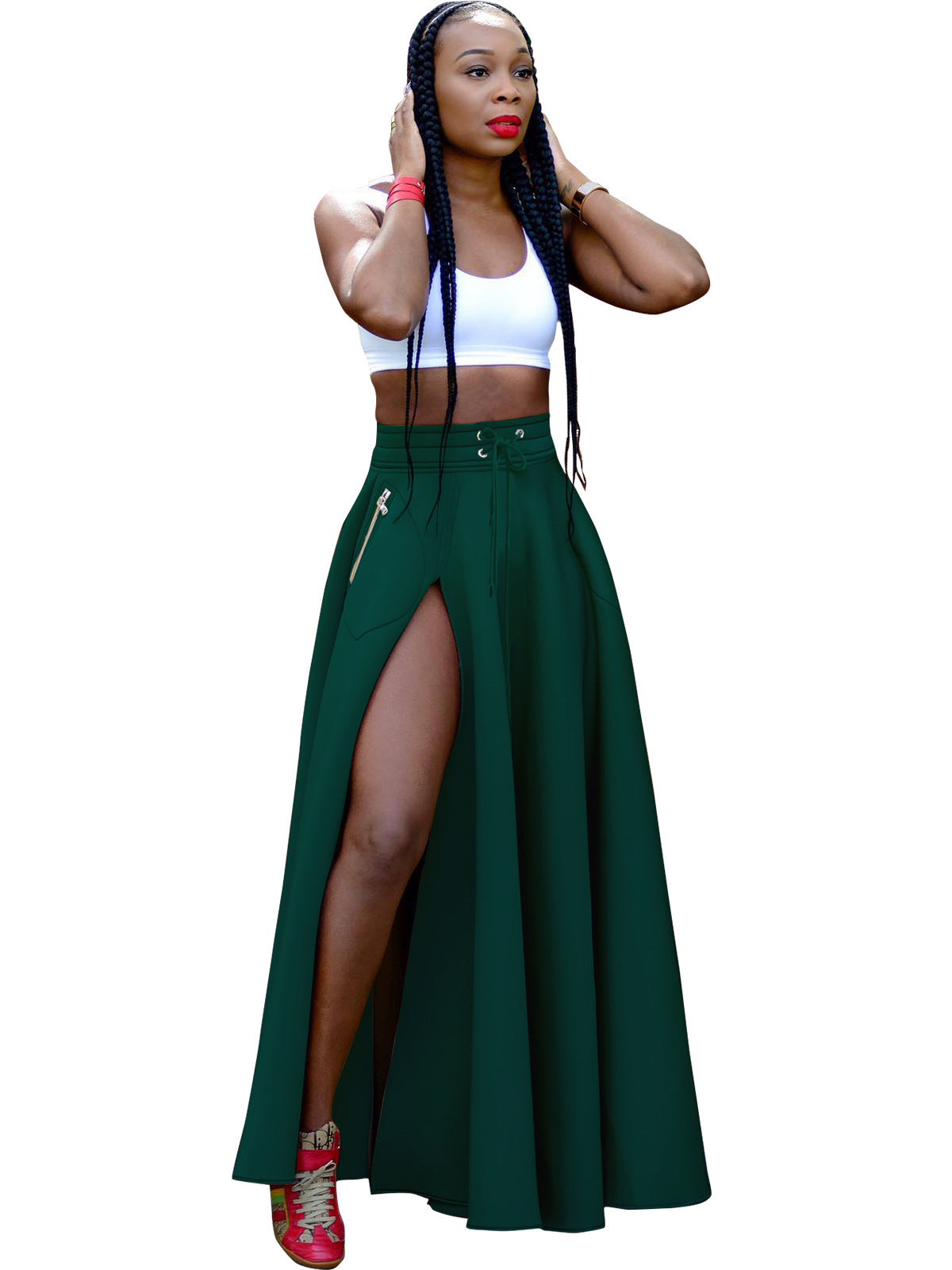 Women Style Slit Long Skirt 4