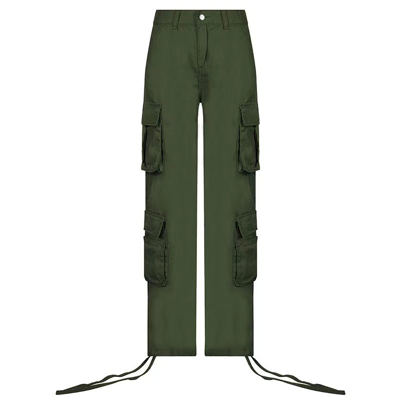 Women Street Hip Hop Low Cargo Pants 12