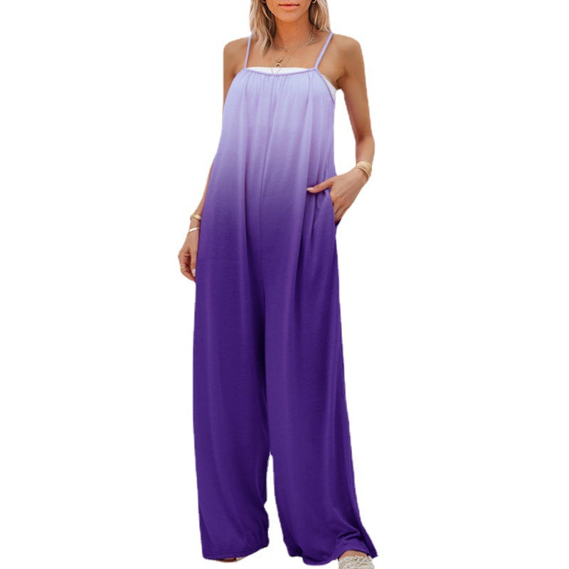 Plus Size Women summer Casual loose sleeveless Jumpsuit 9