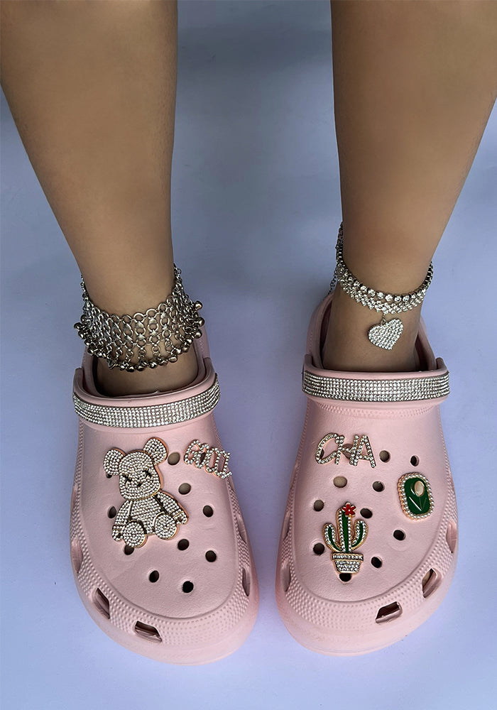 Cactus accessories high-heeled hole shoes women's summer slope heel thick bottom hole shoes women's shoes