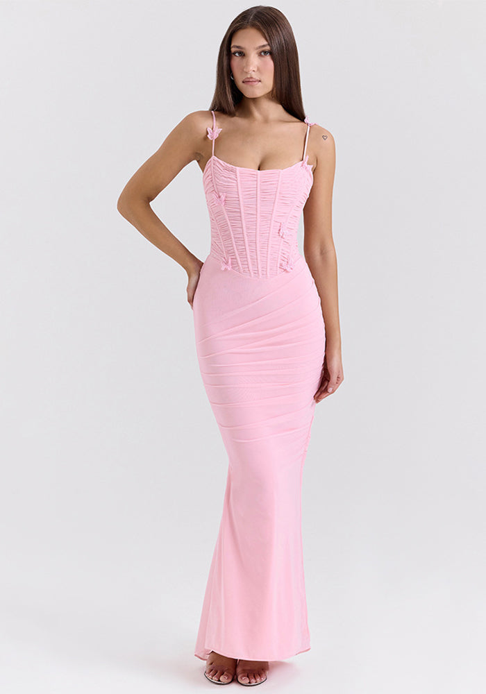 Spring Summer Chic Sexy Strap Slim Long Dres