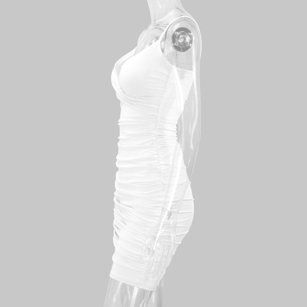 Women's Clothes Sexy Summer Style Straps V-Neck Bodycon Dress 38