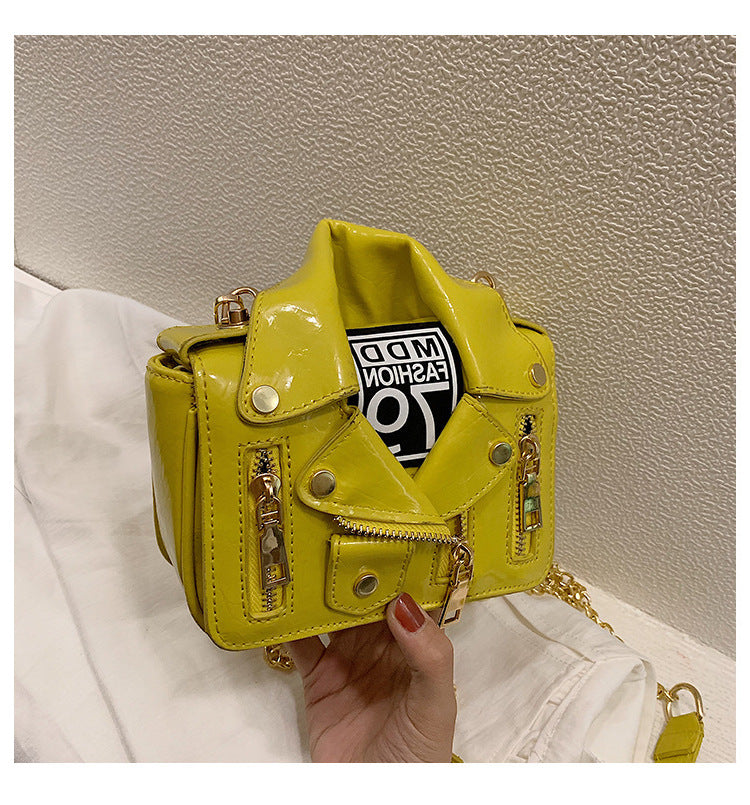 Women Uniform Bag Turndown Collar Jacket Style Bag 18