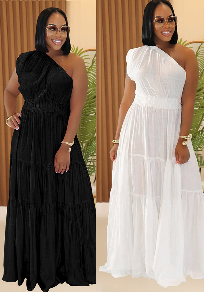 Chic Off-Shoulder Slim Fit Long Dress