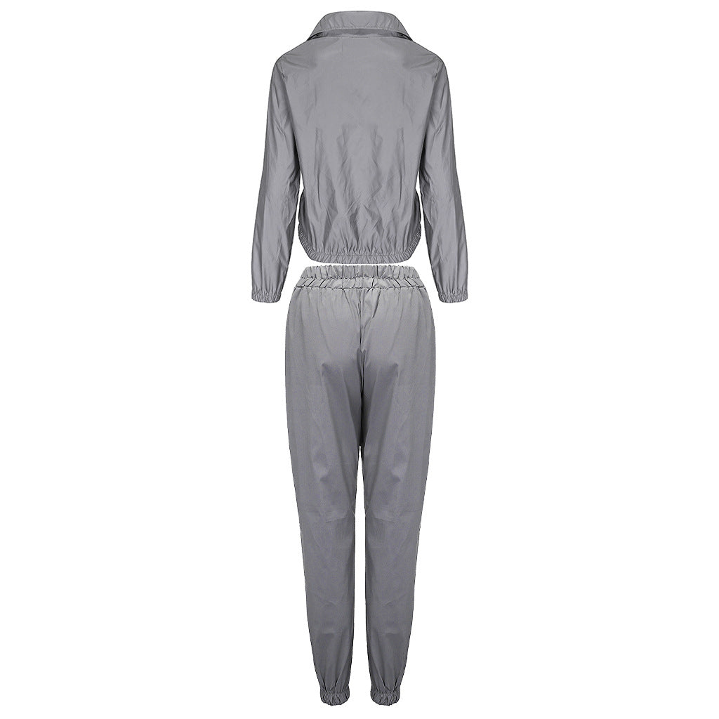 Women's Fashion Reflective Casual Two Piece Pants Set 20