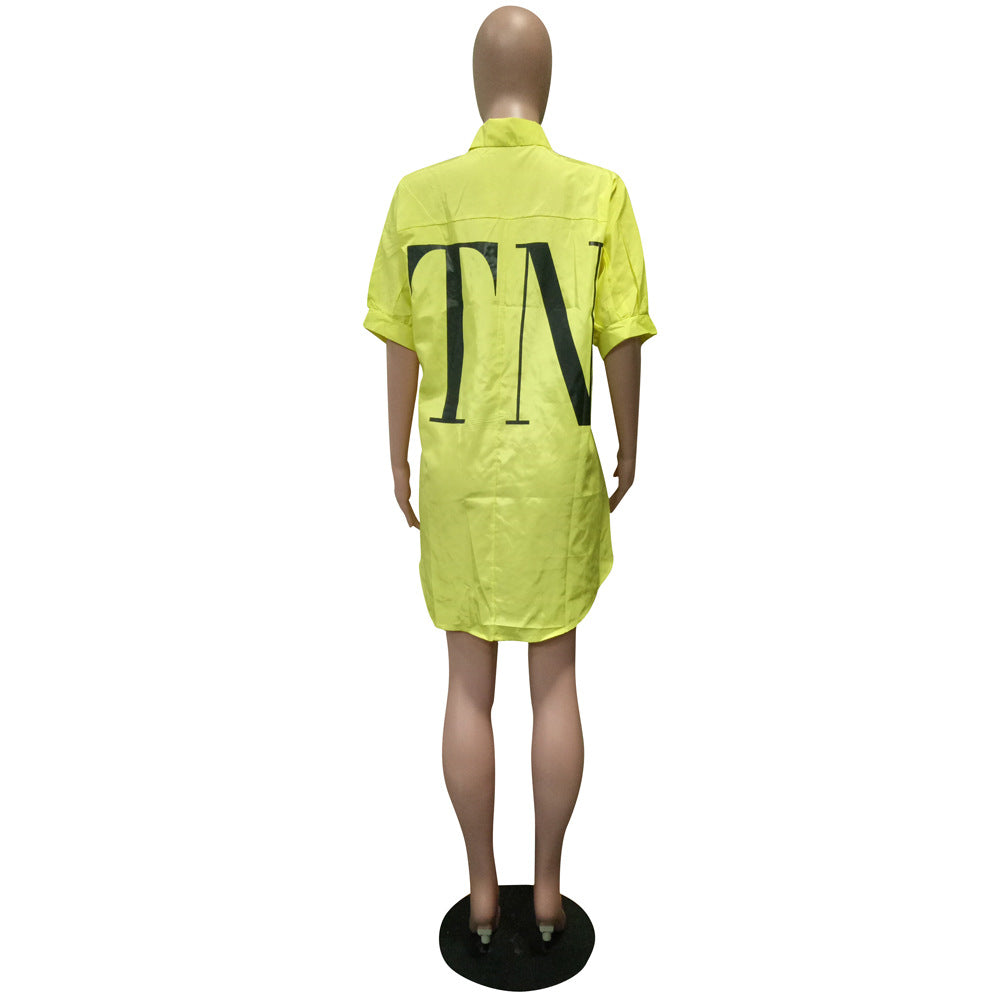 Women's Spring Summer Fashion Style Letter Print Shirt 10