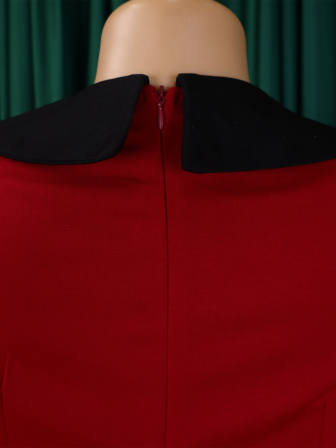 African Women Solid Long Sleeve Turndown Collar Elegant Dress 23