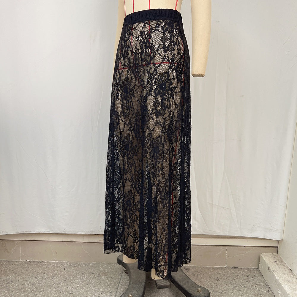 Stylish Summer Lace High-Waist Midi Skirt 7