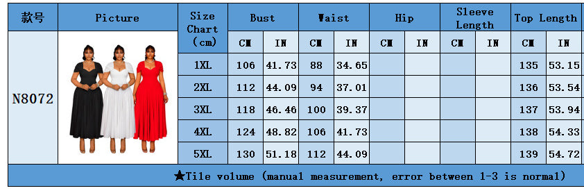 Plus Size Women's Fashion Elegant Square Neck Slim Waist A-line Long Dress 12