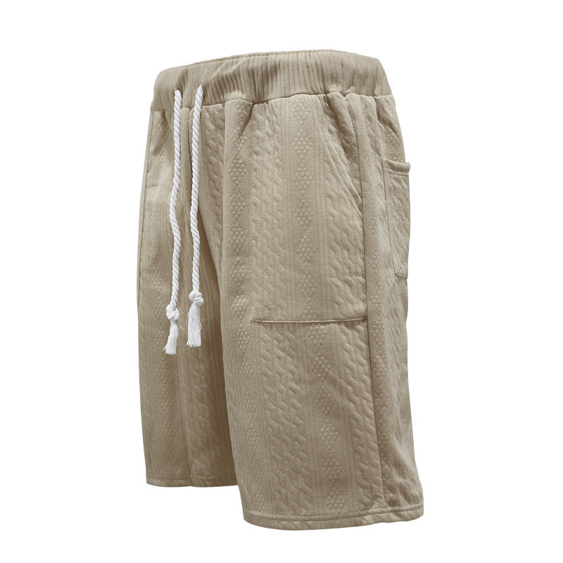 Men's Summer Loose Sleeveless T-Shirt Shorts Men's Summer Casual Jacquard Knitting Set 52