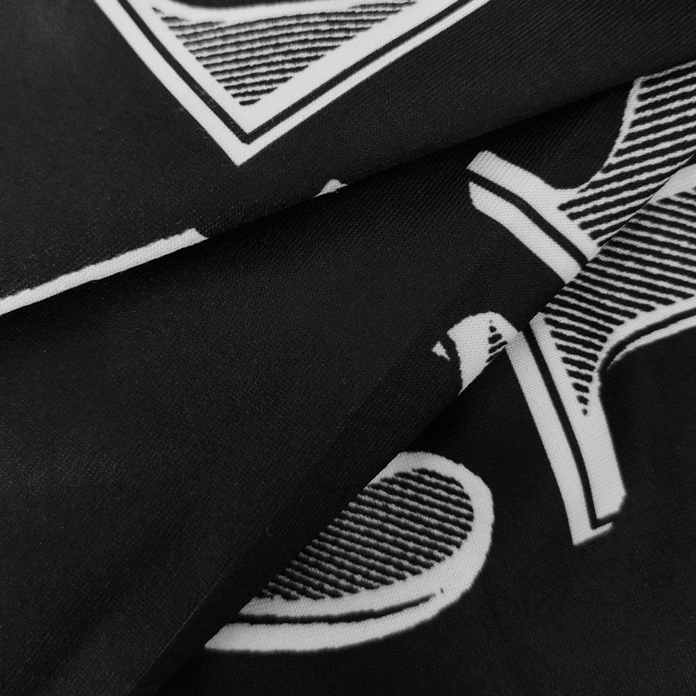 Summer Women's Tight Fitting Stretch Casual Print Shorts 32