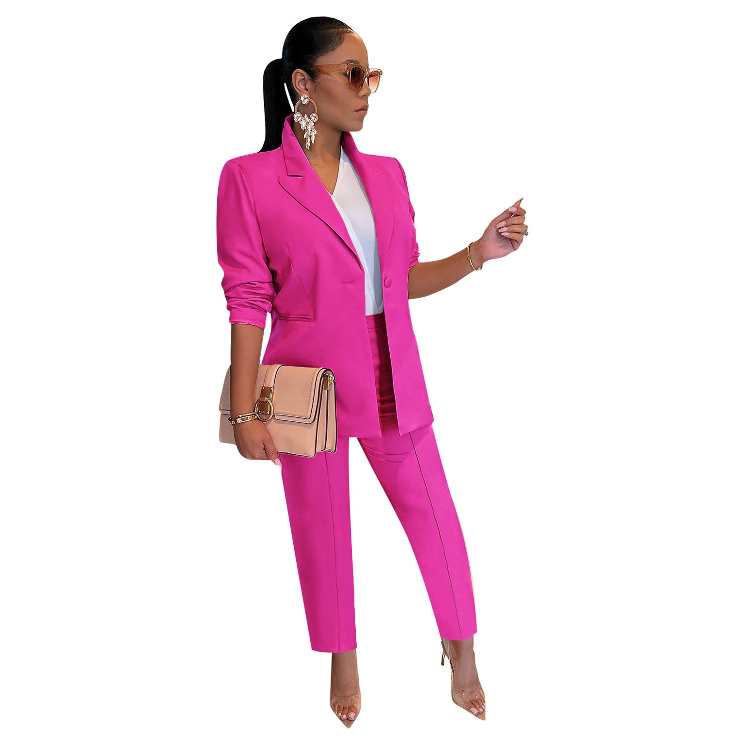 Women Blazer and Pants 2-piece Set 5