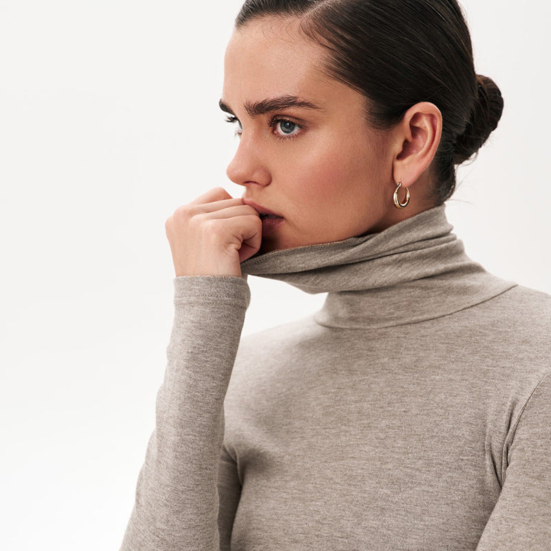 Women Fall/Winter Casual Turtleneck Long-Sleeved Top and Pants Two-Piece Set 13