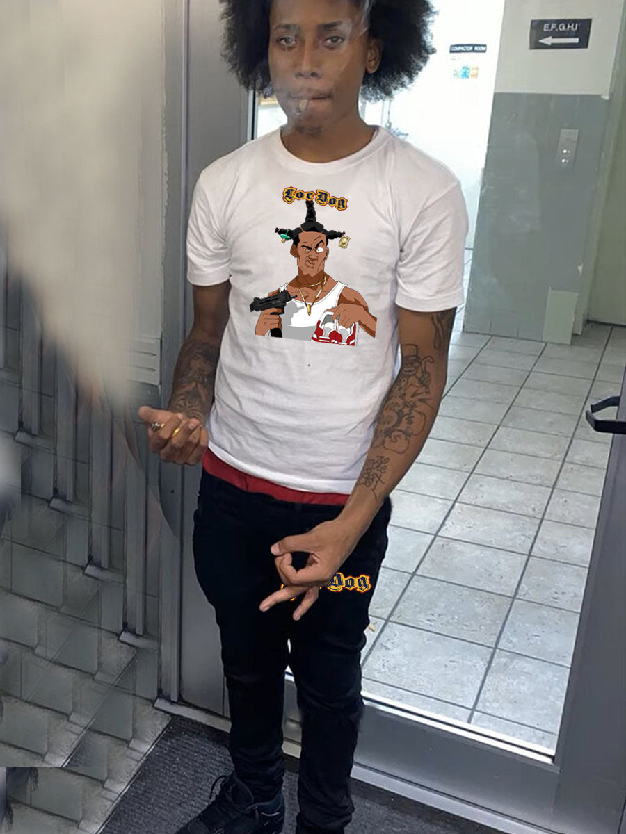 Summer suitable t-shirt set pattern sportswear top + trousers summer sports suit