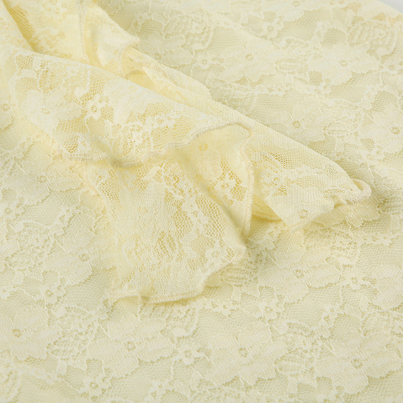 Sexy Lace Dress for Summer Holidays Slim Waist Straps Bodycon Mini Dress 18