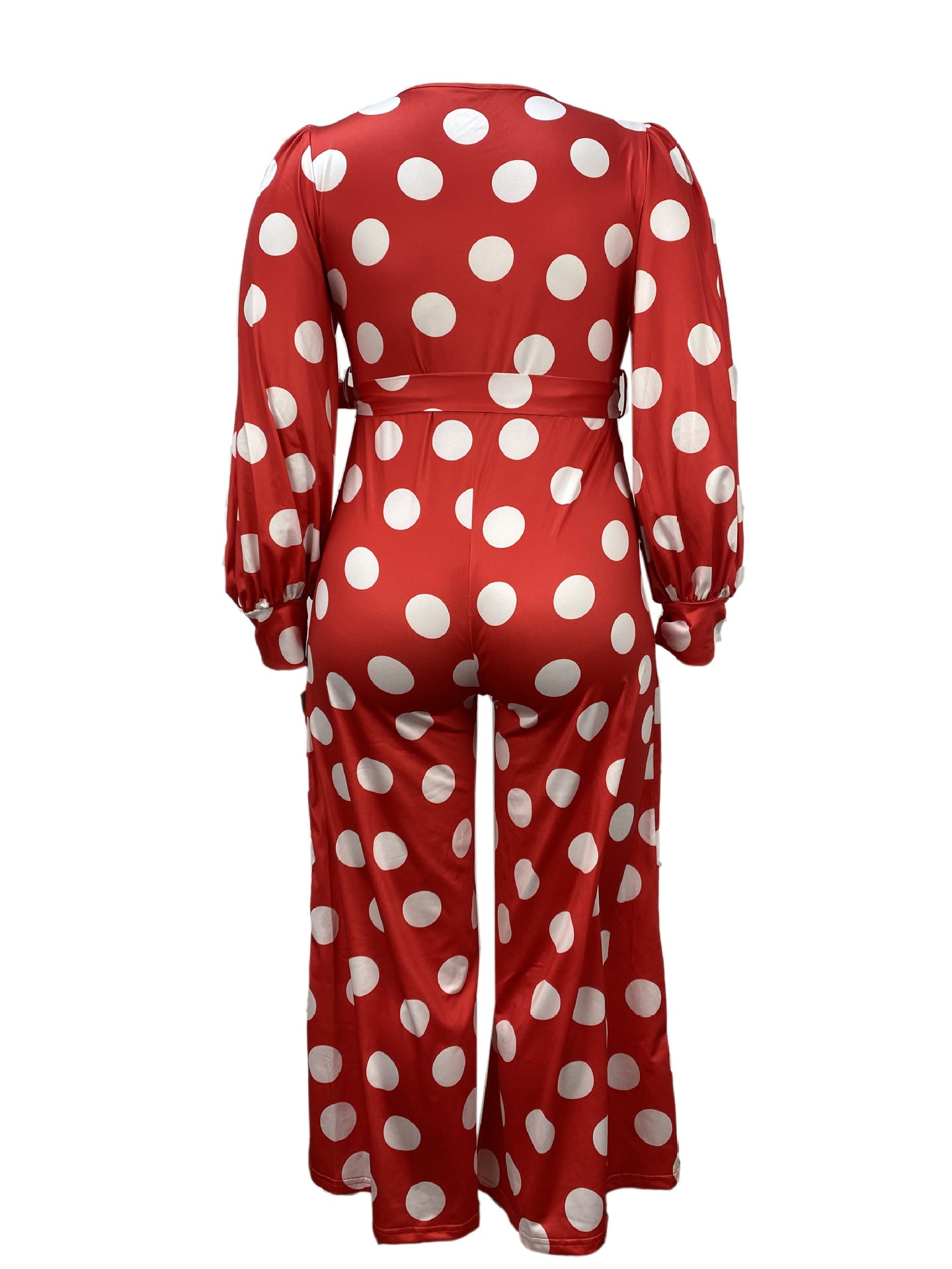 Plus Size Women Dot Print Jumpsuit 7