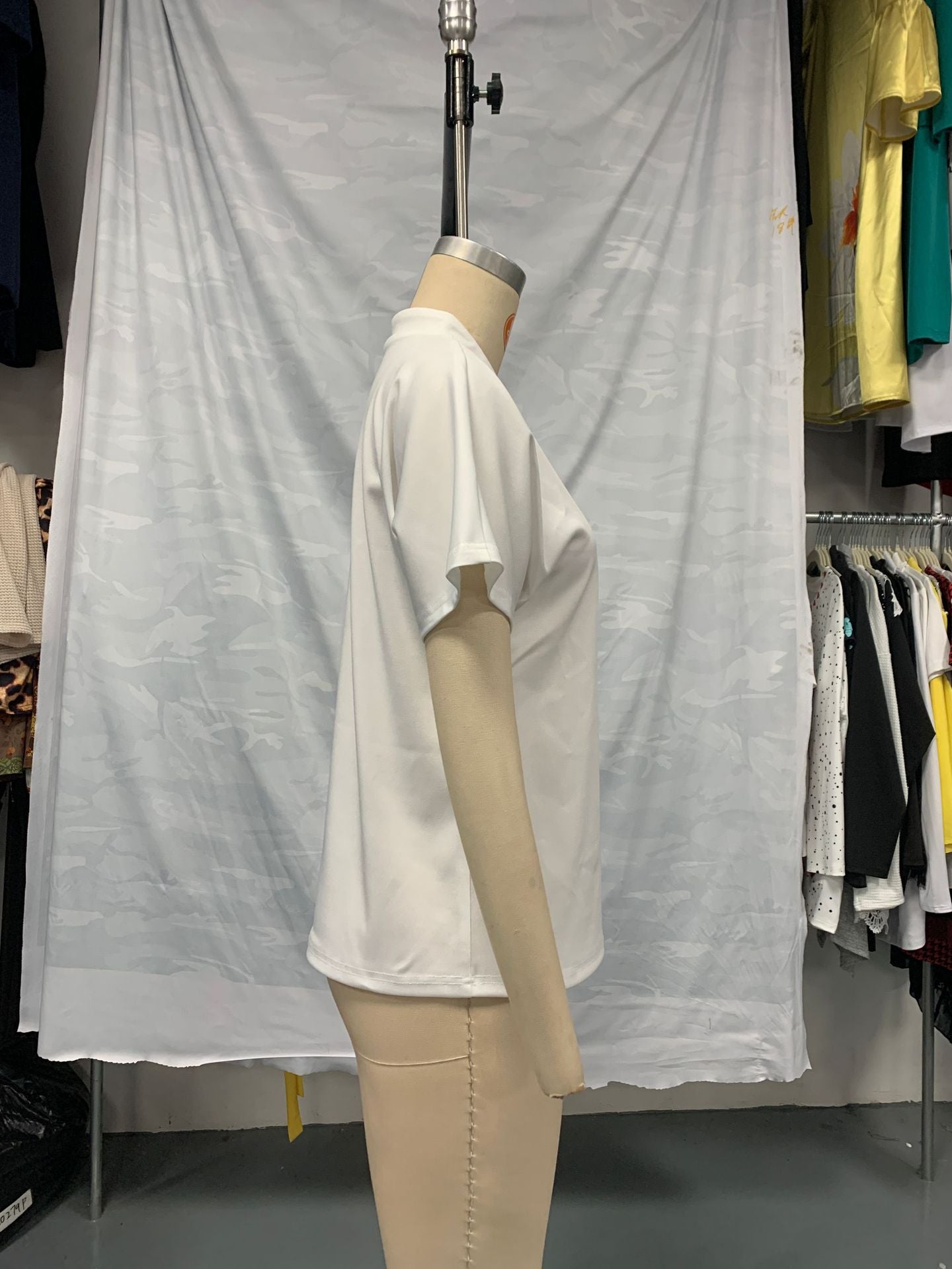 Fashion Casual Summer Slim Solid Color Short-Sleeved Tops T-Shirt 7