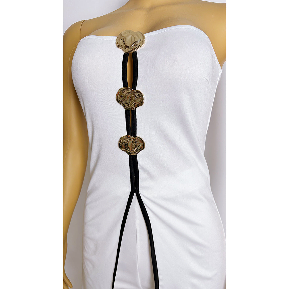 Women Strapless fake two-piece elegant party Jumpsuit 15