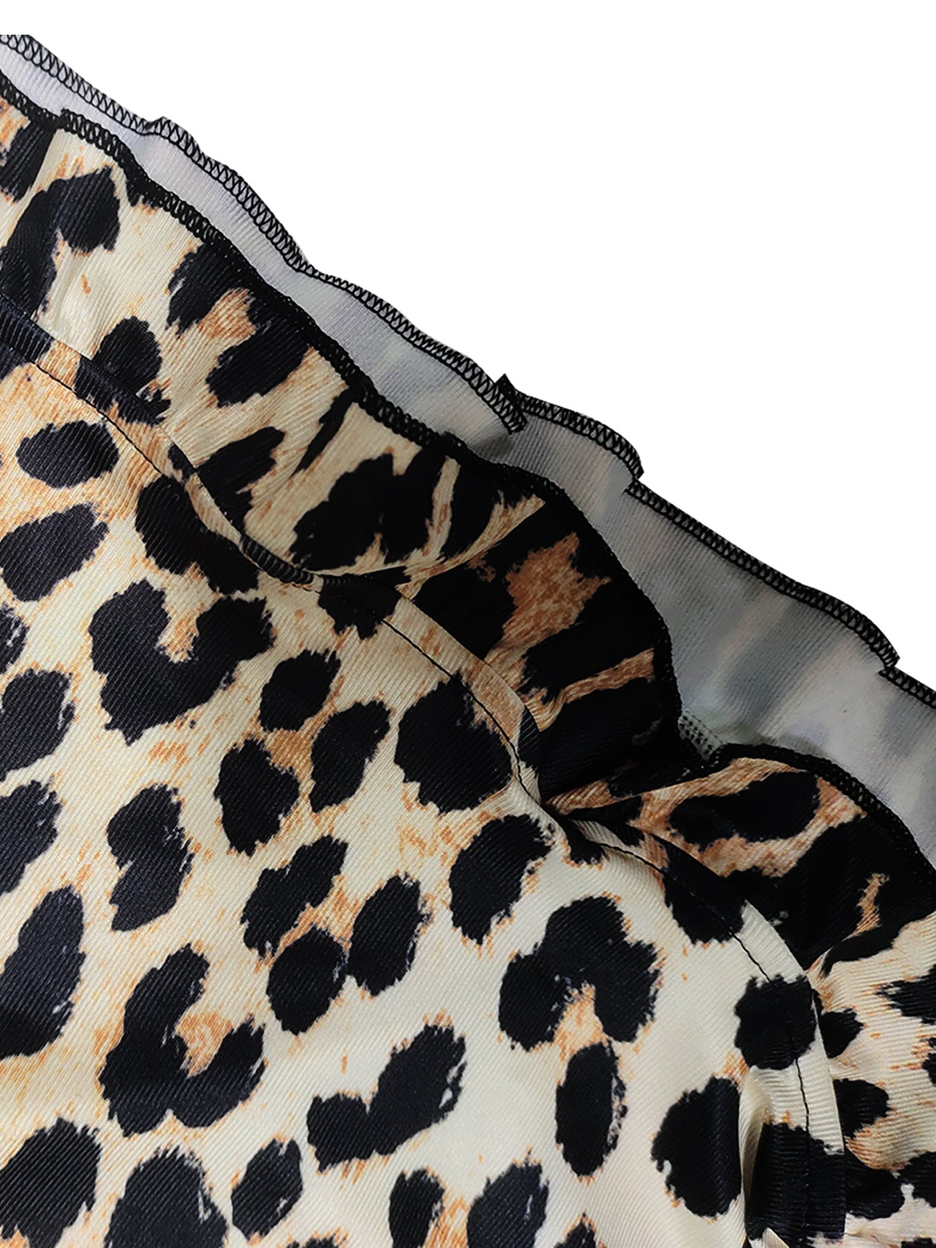 Women Sexy Printed Sleeveless Round Neck Tank Ruffle Shorts Two-Piece Set 10