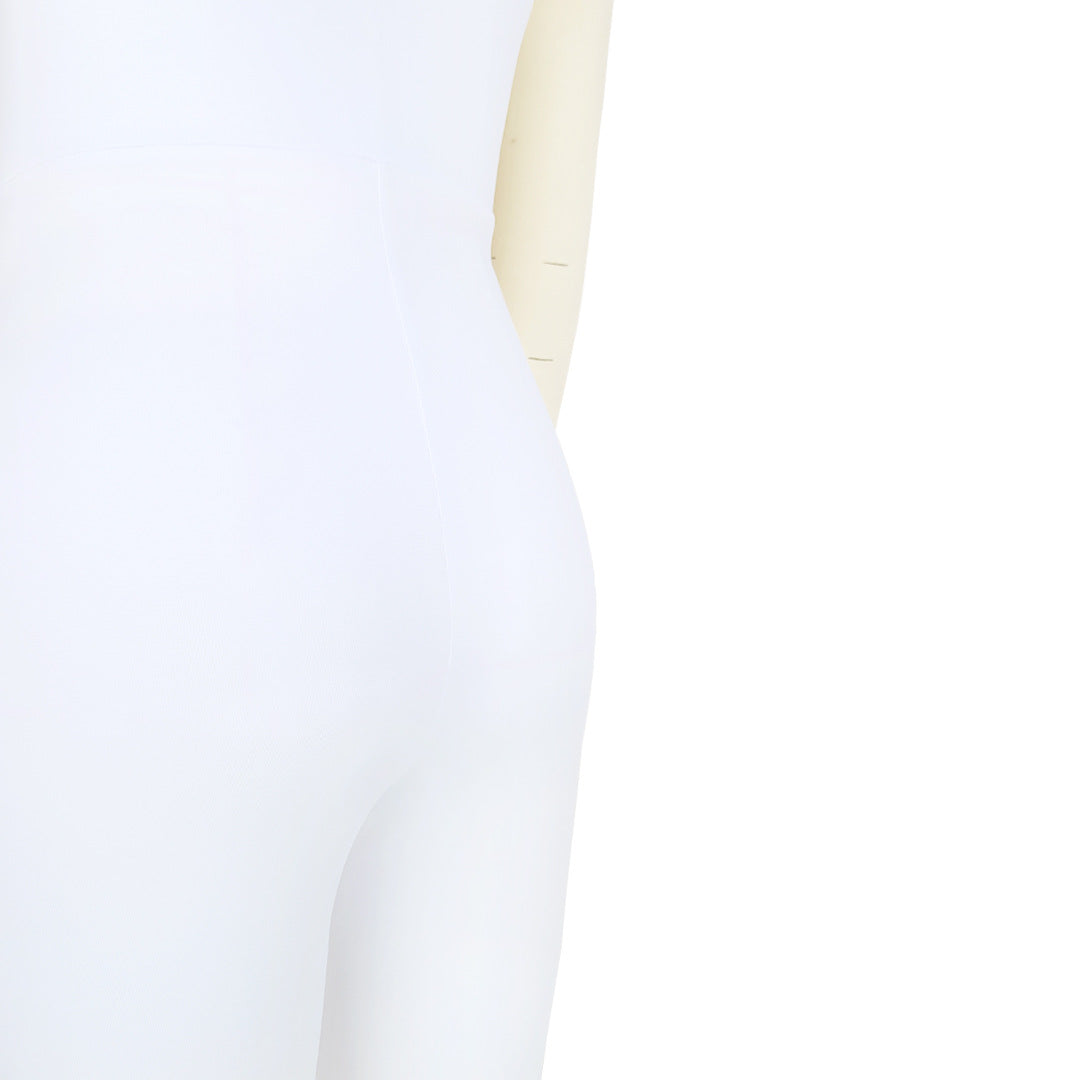 Women Solid Color Slim Cut Out Knot Bell Bottom Jumpsuit 21