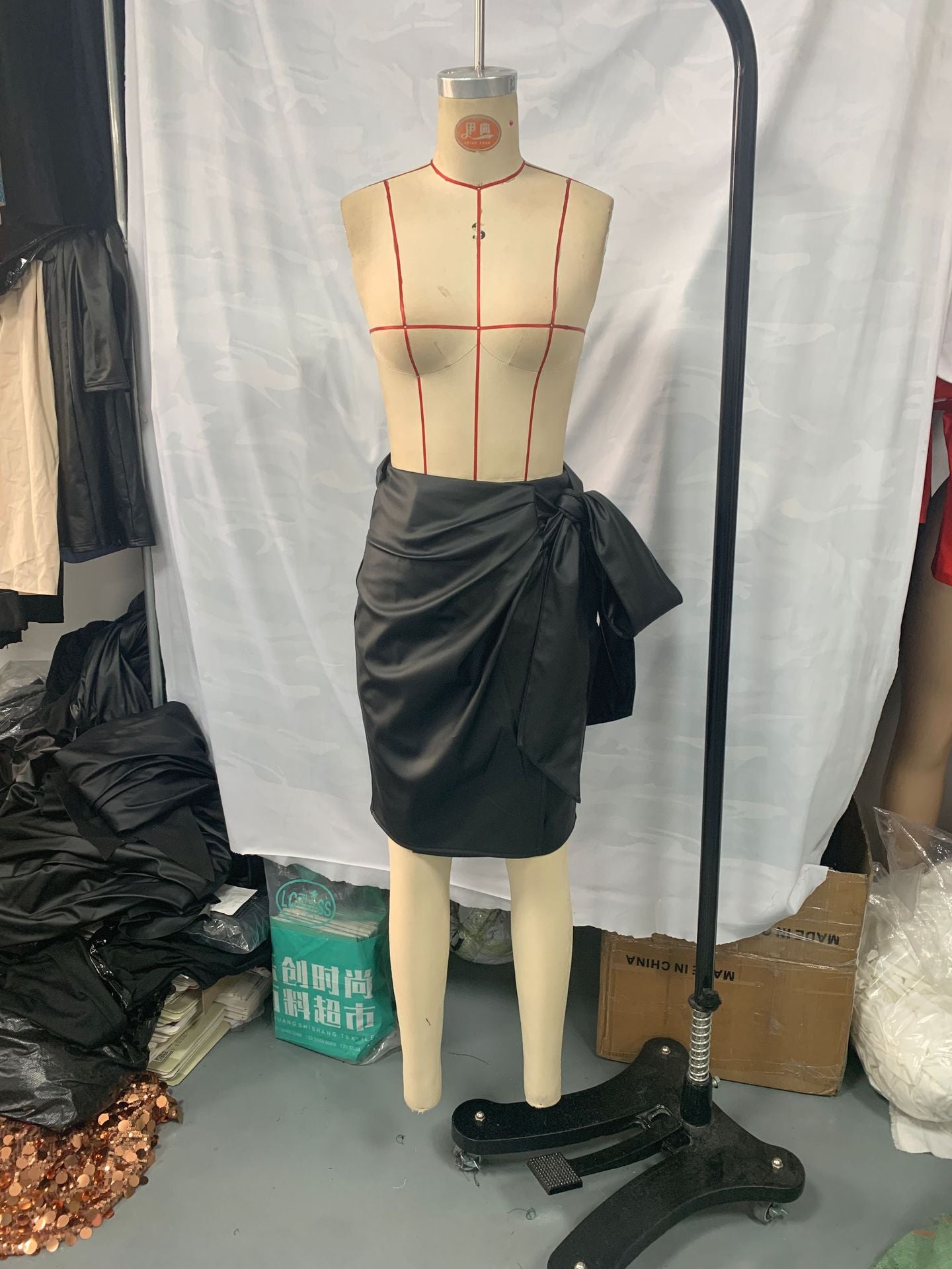 Women's PU Leather Skirt Spring and High-Waist Sexy Slim Short Skirt 9