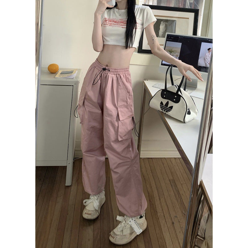 Women American Vintage Cargo Loose Wide Leg Casual Pants 6